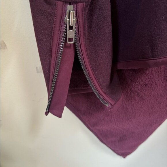 Lululemon Presence OfMind Jacket Sherpa Fleece Red Cozy Wrap Cardi Zip Sleeve 8 - Picture 12 of 16